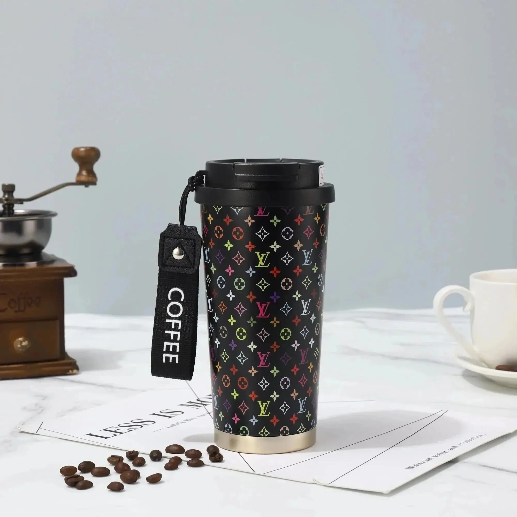 Louis Vuitton LV light luxury high-end large capacity insulated coffee cup — foto 3 de 3