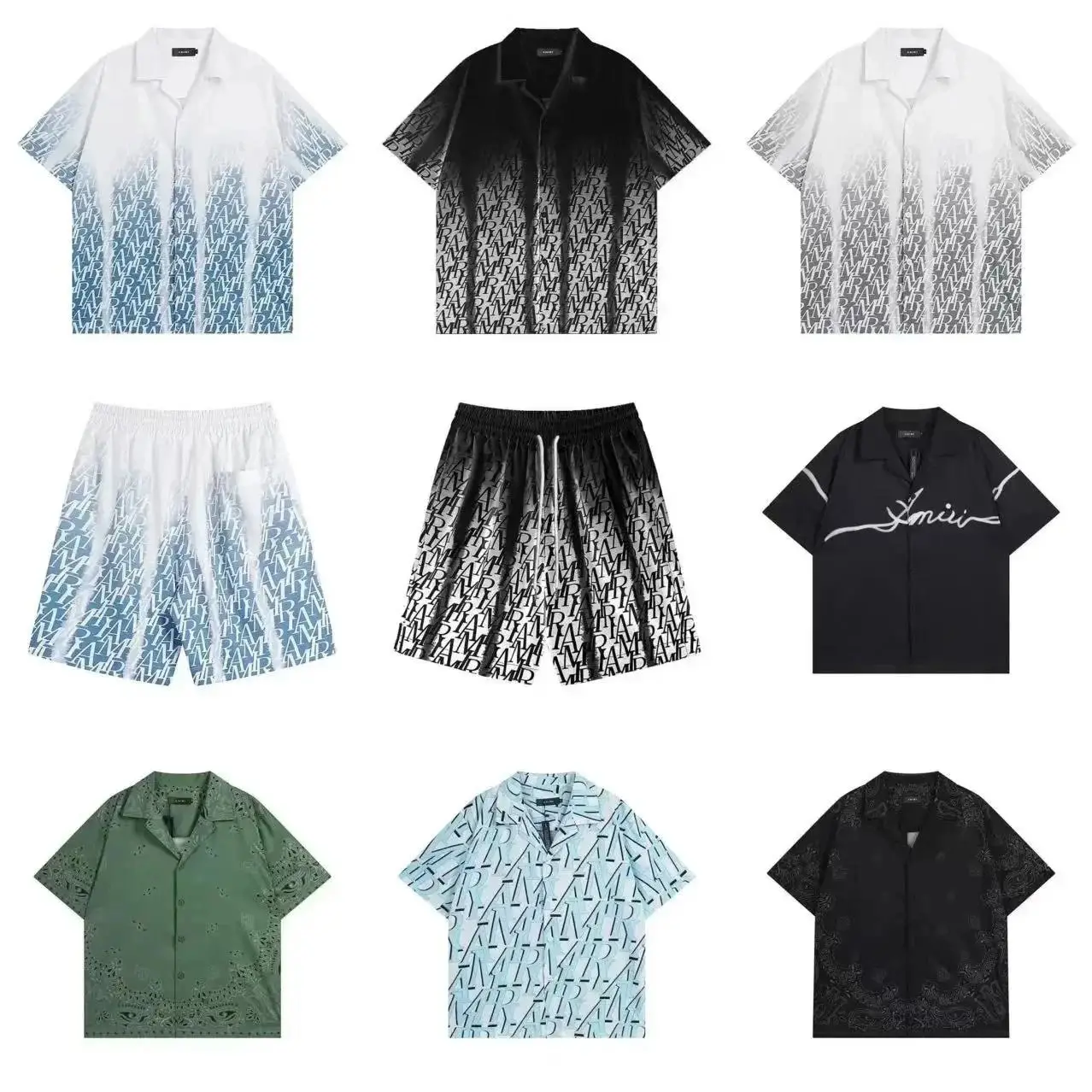 amiri t-shirt/shorts [40 styles]